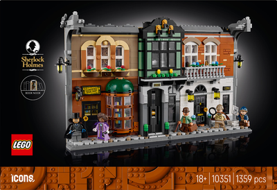Конструктор LEGO Icons Sherlock Holmes: Книжный уголок 1359 деталей (10351)