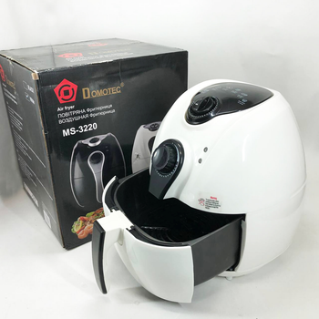 Аерофритниця Мультипіч Аерогриль Domotec MS-3220 1300W 4,5 л Безмасляна з Таймером. Колір: білий