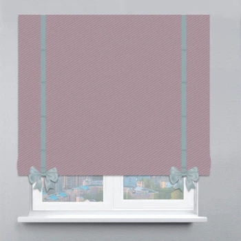 Римські штори DECOLIV Блекаут Перфект із ланцюжковим карнизом з кантами та бантами пудровий 70*170 см