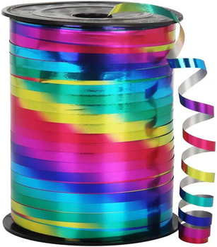 Holograficzna wstążka dekoracyjna Lean Toys wielokolorowa 90 mx5 mm (5905991035640)