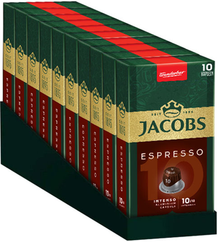 Набір в капсулах Nespresso Jacobs Espresso №10 Intenso 10 упаковок по 10 капсул
