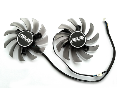 Вентилятор Everflow для видеокарты ASUS (orgnl) 75 мм 5-pin T128010SH (FD7010H12S T128010SU FD7010H12D T128010BH PLD08010S12HH) комплект 2 шт (№33.1)