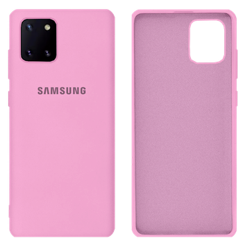 Чехол силиконовый FULL противоударный Premium для Samsung Note10Lite/A81/M60S (17) Light pink Светло-розовый