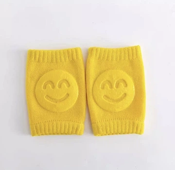 Наколінники дитячі для повзання смайлик one size жовтий