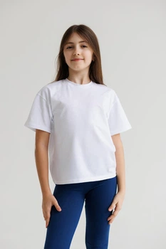 Дитяча футболка Oversize Наталюкс 40р. 158см-164см білий (4133193200071)
