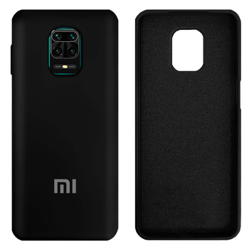 Чехол силиконовый FULL противоударный Premium для Xiaomi Redmi Note 9Pro/9S (3) Black Чёрный