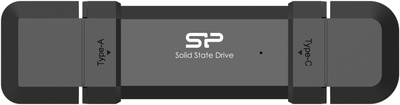 SSD диск Silicon Power DS72 250GB USB Type-A/USB Type-C Black (SP250GBUC3S72VPK) External