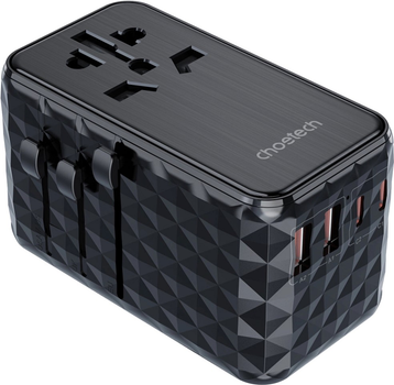 Ładowarka sieciowa Choetech 4xUSB 100W PD (2xUSB-C+2xUSB-A) charger diamond model Black (PD6028-BK)