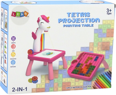 Проектор для малювання LEAN Toys з тетрисом 2 в 1 Єдиноріг (19605) (5905991009801)