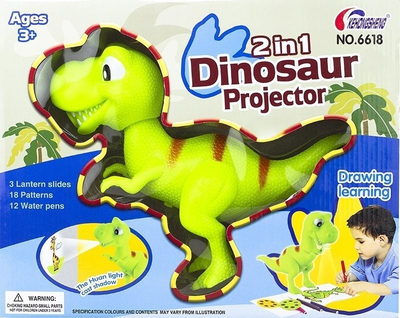 Проектор для малювання LEAN Toys Динозавр 2 в 1 (1384) (5905884458020)