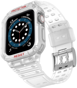Ремінець із чохлом Hurtel Protect Strap Band для Apple Watch 38/40/41 мм Tranparent (9145576231609)