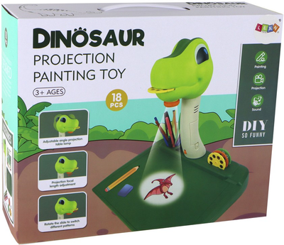 Проектор для малювання LEAN Toys Динозавр звуки + аксесуари (16322) (5905679078556)