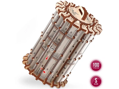 Деревянный механический конструктор 3D Лабиринт Scroll & hole, MR.PLAYWOOD (10701), 100 дет.