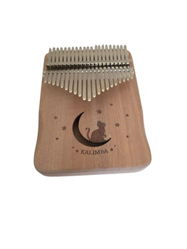 Музыкальный инструмент Калимба Kalimba на 21 язычков Ручное фортепиано Кот луна 21 тон