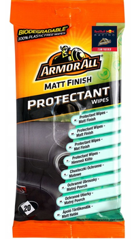 Серветки для догляду за панеллю приладів автомобіля ArmorAll Protectant Матові 1 x 20 шт (5020144846680)