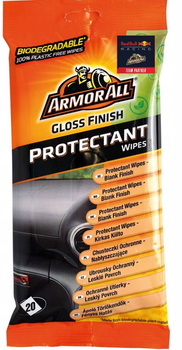  Серветки для догляду за панеллю приладів автомобіля ArmorAll Protectant Блиск 1 x 20 шт (5020144846697)