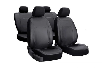 Авточехлы из эко кожи MERCEDES C КЛАС W204 2008-2014 Pok-ter Desing Leather с черной вставкой