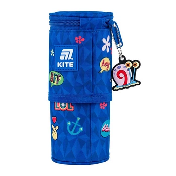 Пенал Kite Sponge Bob "Губка Боб" 1 отделение тубус на молнии синий (SB25-684)