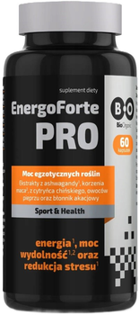 Naturalny suplement diety BioOrganic EnergoForte PRO 60 kapsułek (5906086978163)
