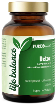 Naturalny suplement diety Pureo Health Life Balance Detox 60 kapsułek (5907637934874)