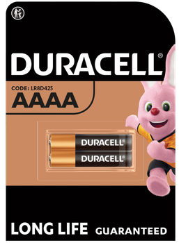 Спеціальна лужна батарейка Duracell AAAA 1,5V, (LR8D425), 2 шт. в упаковці (7091716)