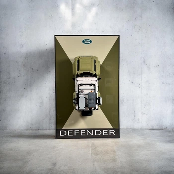 Арт Держатель Рамка 80x50 см. на Стену для Фирменного Конструктора Technic Land Rover Defender (42110) / Подставка на Стену для Ленд Ровер Дефендер - Type-B