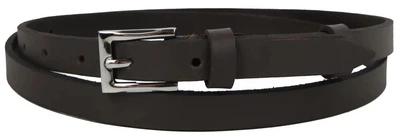 Женский кожаный ремень Skipper 1.5х117 см Темно-коричневый (1623-15)
