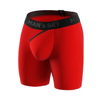 Мужские анатомические боксеры из хлопка Anatomic Long 2.0 Black Series красный MAN's SET L