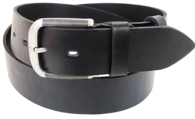 Ремень мужской из кожи под джинсы Skipper 5 см Черный 1431-50