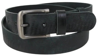 Ремень мужской кожаный Skipper винтажный Черный (1505-38)