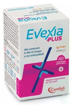 Эвексия Плюс Candioli Evexia Plus с конопляным маслом в случае хронических болей у собак и кошек, 40 таблеток (банка)