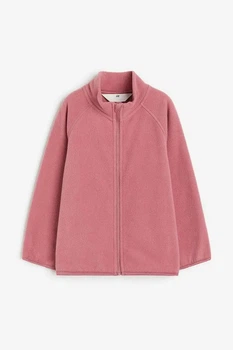 Толстовка флісова рожева на блискавці H&M для дівчинки 92 см (1,5-2Y)