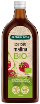 Сок малиновый Premium Rosa BIO 100% 500 мл (5902036002407)