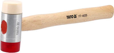 Młotek blacharski YATO poliuretan/nylon z trzonkiem hikorowym, 45 mm 698 g (YT-4633)