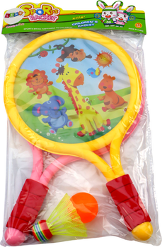Набір для гри в бадмінтон LEAN Toys Звірятка 19603 Yellow (5905991009788)