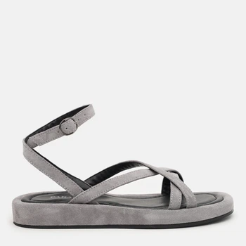 Женские сандалии замшевые PARADIZE SHOES SAN-5603 39 24.7 см Серые (ROZ6501090389)