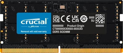 Оперативная память Crucial 32GB Kit (2 x 16GB) DDR5-4800 SODIMM CT2K16G48C40S5