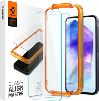 Захисне скло Spigen Glas.TR AlignMaster для Samsung Galaxy A55 5G (A556) (2 pack) Clear (AGL07775)