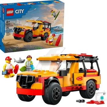 Конструктор Лего Сіті Джип Пікап рятувальників Трак на пляжі Lego City 60453