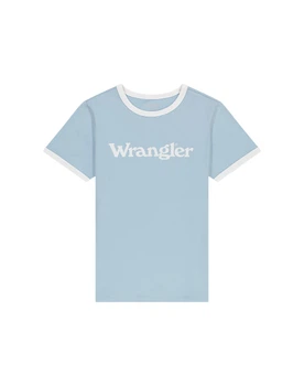 Футболка Wrangler Ringer Tee dream blue (112362324) Голубой S-00