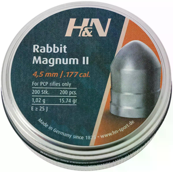 Пули H&N Rabbit Magnum 2 1,02 г 200 шт.