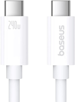 Kabel Baseus Explorer USB Type-C - USB Type-C 1 m 240 W Moon White (AT6932172648787)