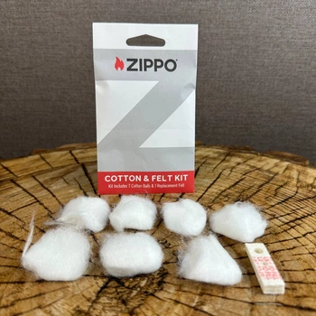 Вата для запальнички Zippo та фетр заглушка