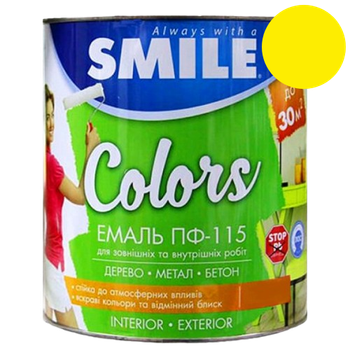 Эмаль алкидная ПФ-115 Smile ярко-желтая 2.8 кг