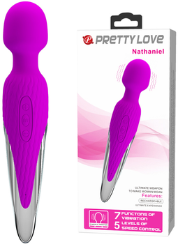Вібромасажер Baile Pretty Love Nathaniel 26х4.8 см Фіолетовий (BI-014468)(6959532319231)