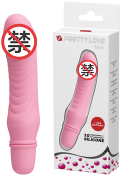 Мини клиторальный вибратор Baile Pretty Love Stev 13.5х2.9 см Светло-розовый (BI-014510-1)(6959532320077)
