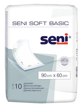 Пелюшки одноразові Seni Soft Basic 90х60 см 10 шт