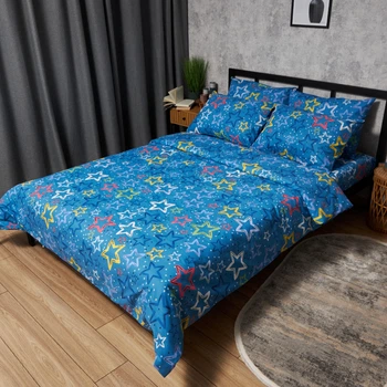 Комплект постільної білизни Moon&Star Бязь Gold Люкс Galaxy Dreams King Size 220x240 наволочки 2х50х70 (MS-820009276)