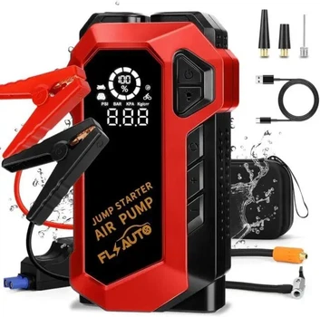 Пусковое автомобильное устройство для аккумулятора JUMP STARTER+Компресор, Зарядка