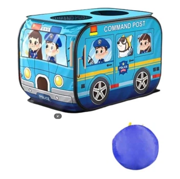 Дитячий ігровий намет у формі автобуса Kids Indoor Outdoor Playhouse BLUE для відпочинку, для пляжу, для дачі, літня, навіс